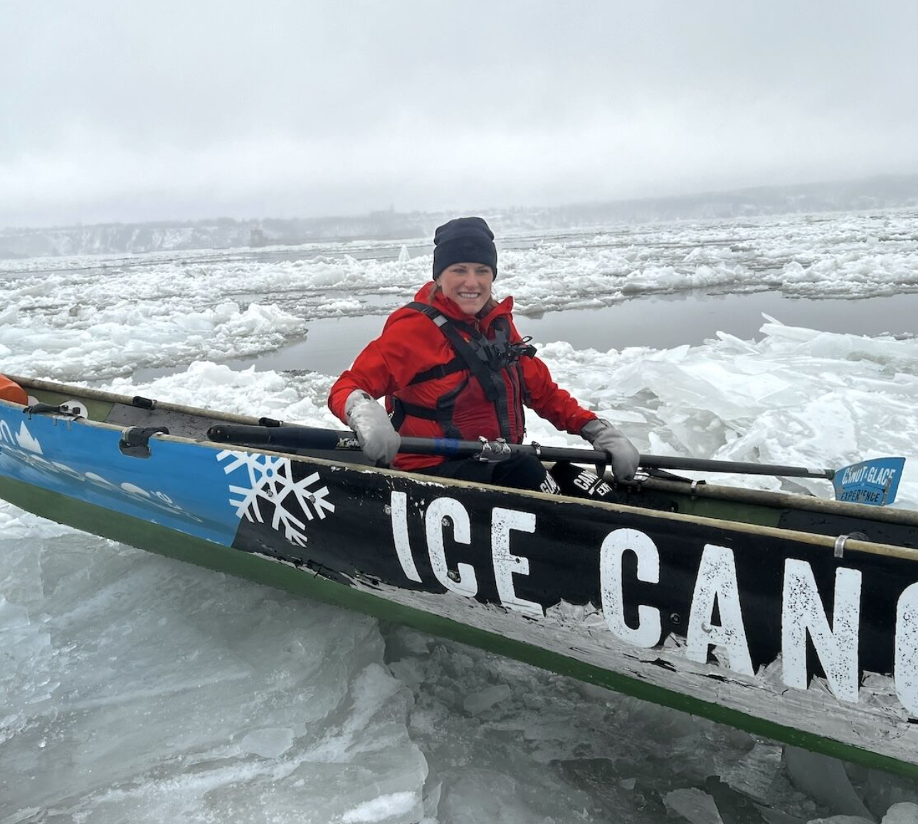 ice canoeing in quebec
